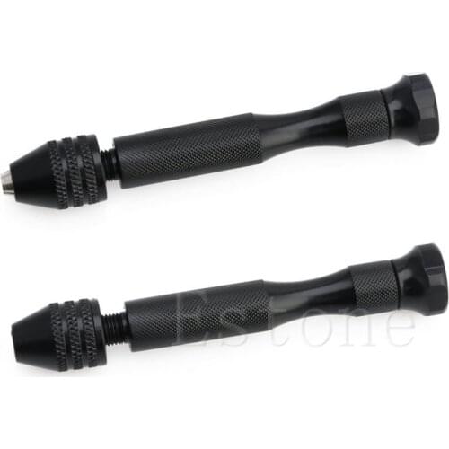 2021 New 0.3-3.2mm Mini Manual Aluminum Hand Drill Chuck Twsit Micro Drill Bit Tool