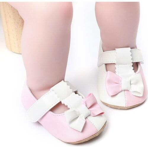 Autumn PU Leather Newborn Baby Girl Shoes Moccasins Moccs Bow Fringe Soft Soled Non-Slip Footwear Crib Shoes