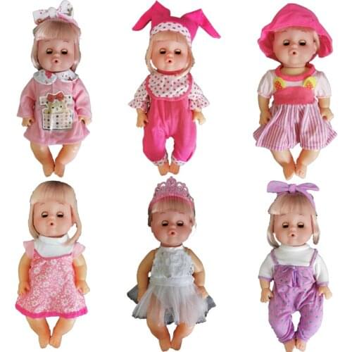 Doll Dress Fit For 28 cm Baby Doll Reborn Babies Clothes 11 Inch Dolls Accessories 6 Sets Girls Clothing Fashion Outfit Toys