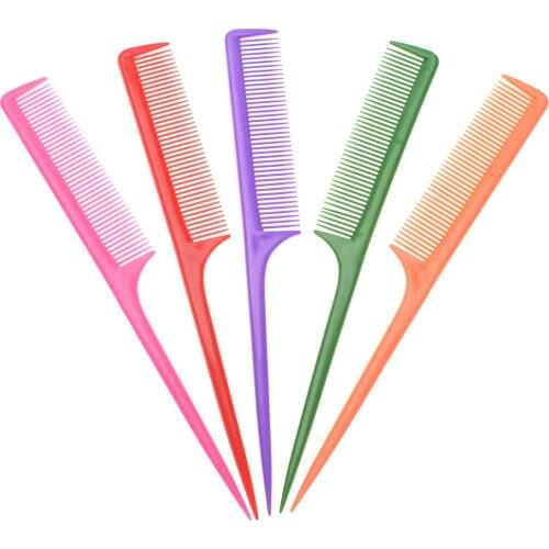 Hot Sale 5x 21cm Professional Fine-tooth Hairdressing Hair Style Rat Tail Comb Tool Beauty Tools