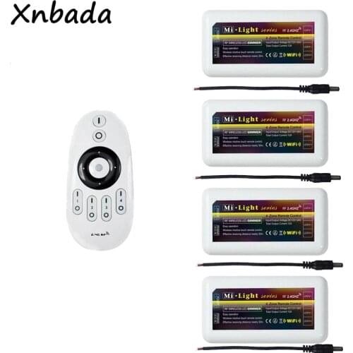 Milight MiBoxer FUT007 Remote Led Controller 2.4G 4-Zone Dimmer Controller For 2835 3014 5050 Single Color Led Strip DC12-24V