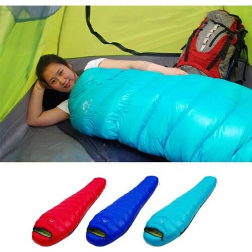 95%White Duck Down Sleeping Bag Ultra-Light Adult Outdoor Camping Sleeping Bag Winter Thermal 4Season Mummy Style Waterproof Bed