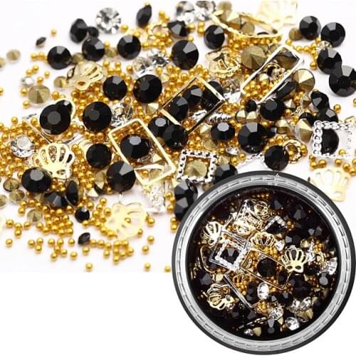 Tipped Rhinestone Mixed Metal Colorful Rivet Patch Jewelry Japanese Small Steel Ball For UV Resin Silicone Molds Decoration