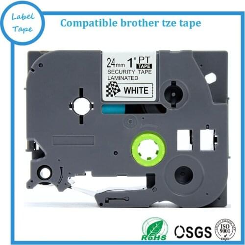 TZe Security Label Tape Compatible for Tze-SE5 Tze se5 Tz-SE5 P-Touch 24mm 8m free shipping
