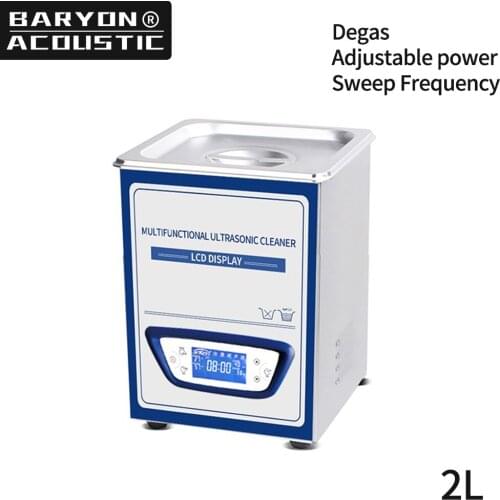 2L Ultrasonic Cleaner Adjustable Power Degassing Sweeping Frequency Industrial Hardware PCB Iaboratory Ultrasonic Cleaning