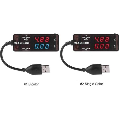 USB Tester Dual Display Voltmeter Ammeter Voltage Current Meter Battery Capacity Tester Power Charger Capacity Detector YB26VA