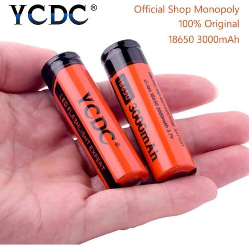 YCDC Original 2-20Pcs/Lot Li-ion 18650 Rechargeable Batteries 3.7V 3000mAh Power Bank Battery for Charger Panasonic Flashlight