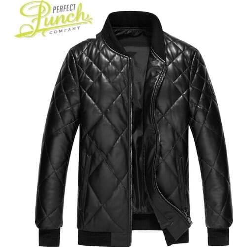 Jacket Winter Genuine Leather Real Sheepskin Coat for Men 90% Duck Down Jackets Short Coats MG-1807092 MY1815