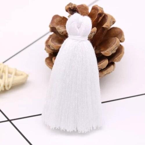 100% Cotton 51 mm Thick tassel clothing ornament hanging ear DIY Blue Gray Pink colors 500 pieces manual sample customize