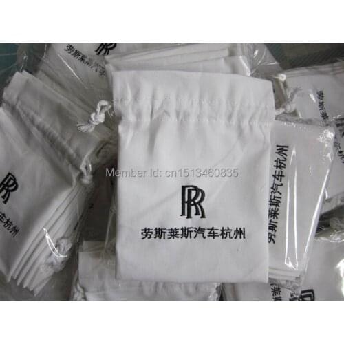 100pcs/lot free shipping cotton jewelry pouch cotton gift pouch cotton drawstring pouch bag custom logo jewelry bag trinket bag