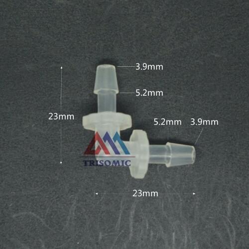3.9mm Elbow equant Connector Equal Tube Joiner Material PP Plastic Fitting Fish Tank Airline Aquarium