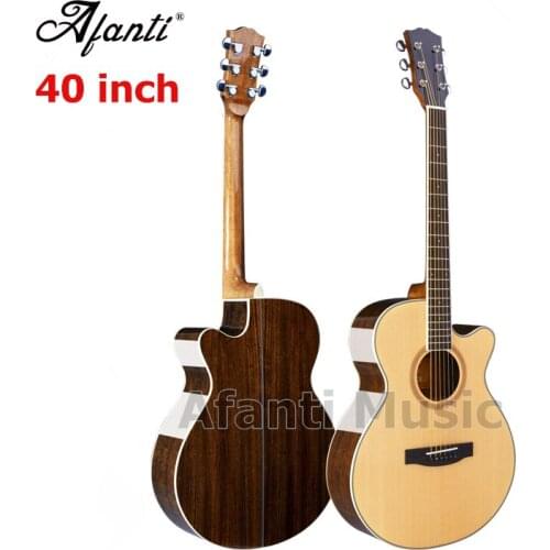 Afanti Music high quality 40 inch Spruce top / Walnut Back & Sides Acoustic guitar (WY-067-40)