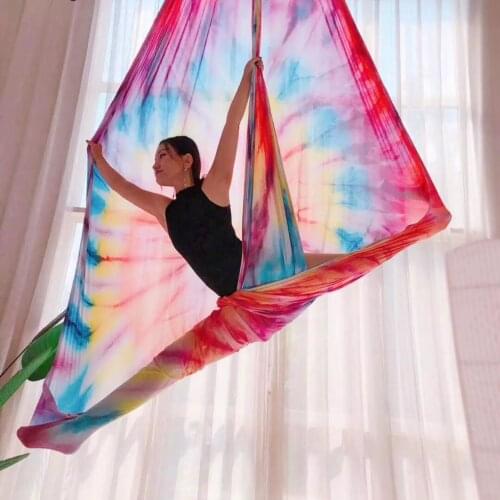 Anti-Gravity yoga hammock Flying Swing 5m Premium imported fabrics Yoga Belts For the yoga Exercise Air Swing Bed Trapeze stadiu