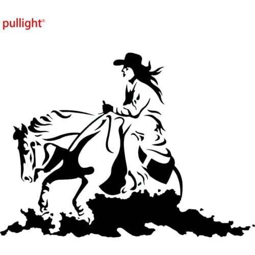 Cowgirl Horse Rodeo Western Cowboy Fashion Vinyl Car-Styling Stickers Decals