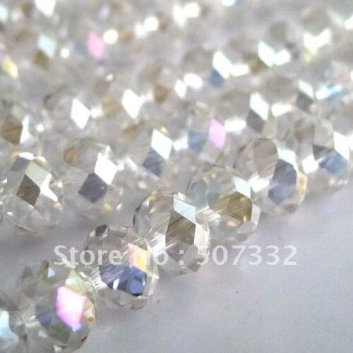 Free Shipping!! 6mm AAA Top Quality Crystal Clear AB colour Crystal 5040 Rondelle Beads 600pcs/lot B06401AB