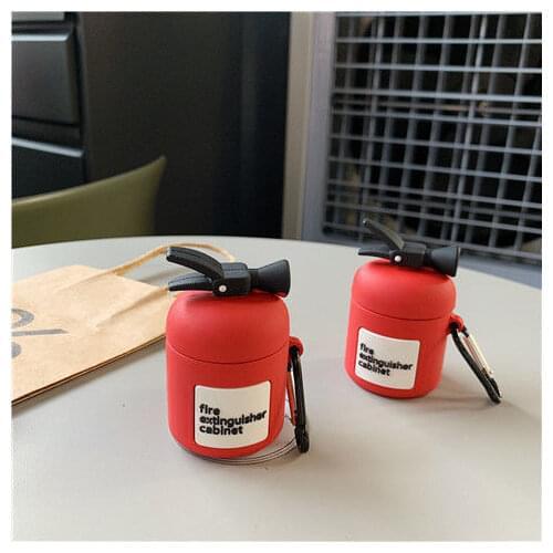 Fire Extinguisher Creative Case for AirPods 1 2 Protective Cover for AirPods Pro Wireless Bluetooth Headset Silicone Shell Funny