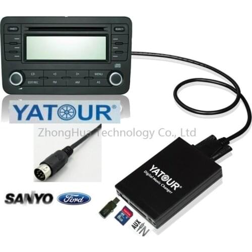 Yatour Digital Car Audio USB Stereo for Sanyo Ford Fiesta SD AUX CD Changer Bluetooth adapter interface kit-MP3 integration