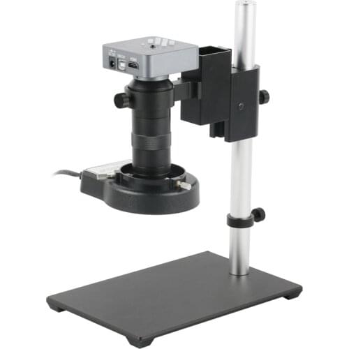 2021 48MP 21MP 1080P Industry HDMI USB Digital Video Microscope TF Storage Zoom 100X C-Mount Lens For Phone PCB Soldering Repair