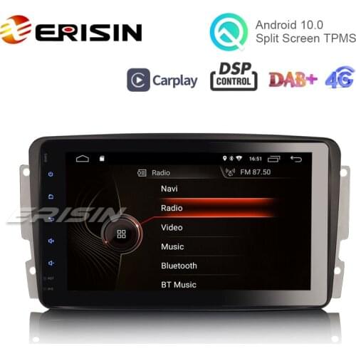 Erisin ES4289C 8" Android 10.0 OS Car GPS 4G TPMS DAB+ Apple CarPlay DSP Stereo for Benz W203 S203 CLK W209