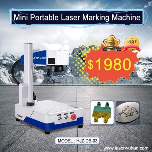 HJZ low price gold silver foil fiber laser marking machine HJZ-DB-01