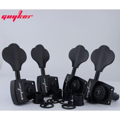 GUYKER High Grade Open Gear Bass Tuners Tuning Keys Black