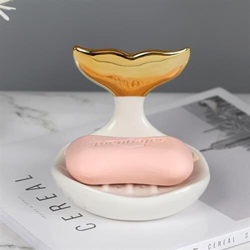 Nanjibao Creative Ceramic Soap Box Nordic Simple Fashion Soap Box Drain Soap Tray Storage Household Goods Bathroom Accessories