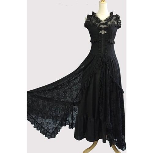 Summer womens sexy dresses party night club dress lace office dress Female Vintage Gothic costume long Evening party white dress