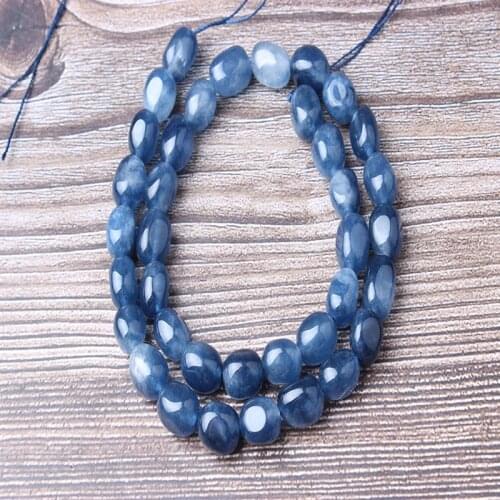 Lan Li Fashion Jewelry Sapphire 8x12mm Loose Beads Round Bead Bracelet Necklace Suitable For Men And Women Diy Charm Amulet