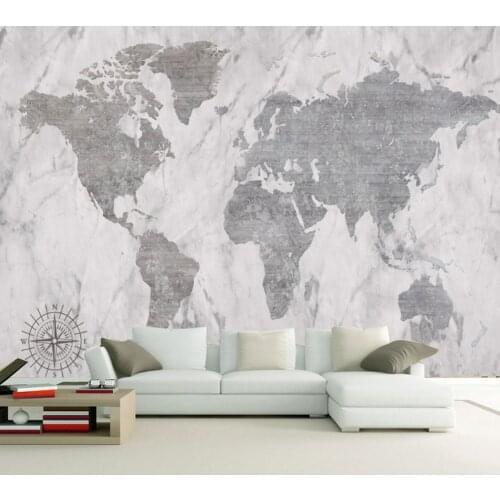 8d Cartoon Map of the world Wallpaper Mural wall stickers for kids rooms and living room 8d Photo Mural 3D Decor Wall Decals Art
