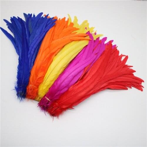 Wholesale 100PCS 30-35CM Natural Rooster Tail Feathers for Decoration Craft Christma Diy Pheasant Feather Plume