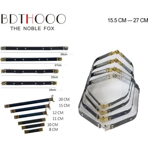 Wholesale 15.5cm 20cm 25cm 28cm 30cm Metal Internal Flex Frame Purse Frame Accessories Bag Flex Spring Clasp