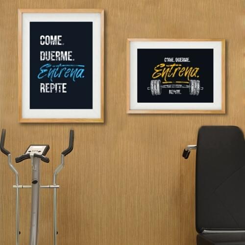 Gym Motivational Spanish Quotes Prints Wall Art Picture Decor Workout Inspirational Fitness Poster Spain Gym Canvas Painting