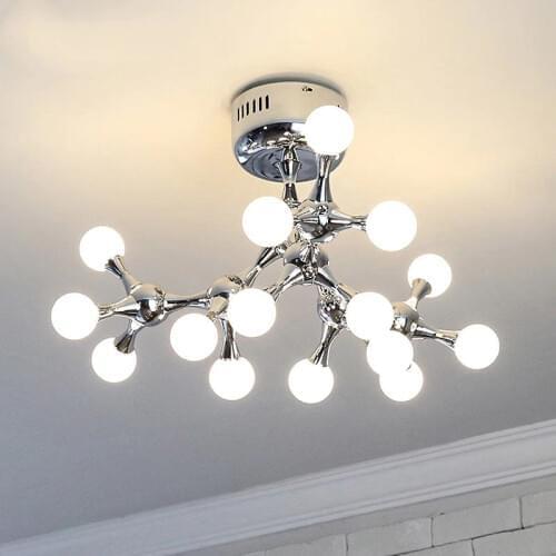 Nordic Ceiling Light Contracted Sitting Room Dining-room Bedroom Modern Creative DNA Molecules Absorb Dome Light Fixtures