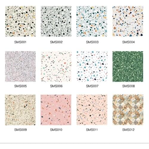 PVC floor stickers self adhesive waterproof Marble Terrazzo anti-slip floor Contact paper DIY renovation stickers wall floor