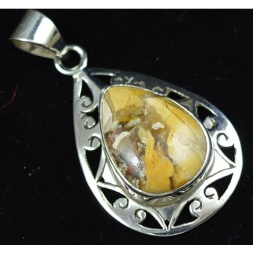 Hand make Blend Moonkaite Pendant 100% 925 Sterling Silver, 40.3 mm , AP6165
