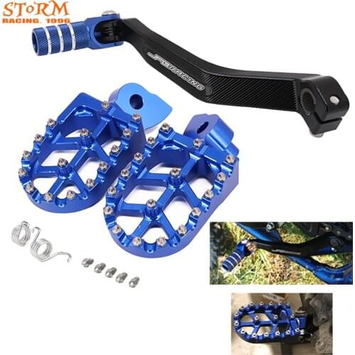 CNC Gear Shift Shifter Lever Foot Pegs Footpeg Pedal For YAMAHA YZ125 YZ250 YZ125X 250X YZ250F YZ450F WR250F WR450F 2015-2021
