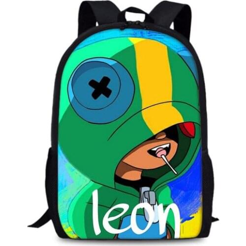 3D Print 17inch Backpack Leon Kids School Bags For Teenager Comfortable Anime Laptop Travel Backpack Boy Girl Unisex
