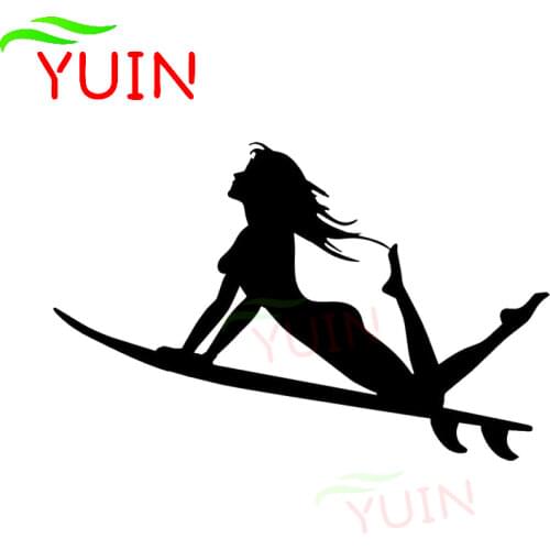 Sexy Girl Surfing Car Sticker Fashion Style Auto Accessories PVC Body Decoration Cover Scratch Waterproof Exquisite Stickers