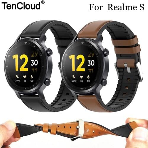 Replacement Strap For Realme Watch S Pro Leather Silicone Band For Realme Watch 2 Pro Band Sport Bracelet High Quality Men Belt