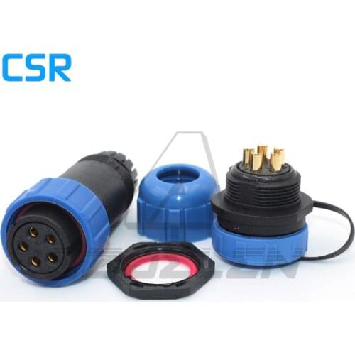 SP2110/S5-P5, Waterproof connector electrical power connectors 5pin plug socket, Automation equipment cable connector ip68