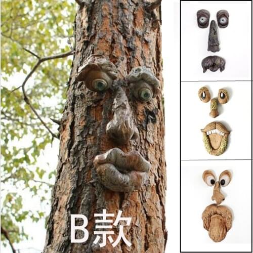 Funny old man tree hug garden voyeur yard art outdoor tree funny old man face sculpture whimsical tree face garden decoration