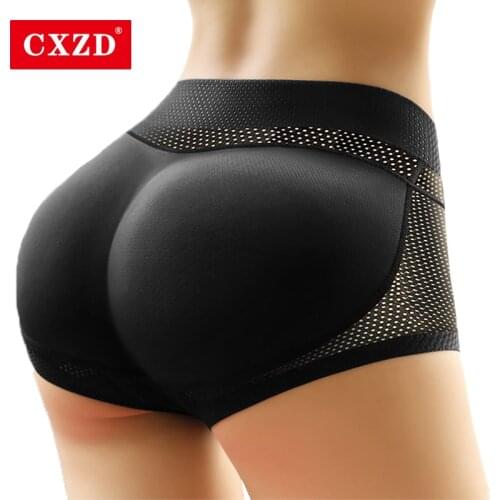 CXZD Women Control Panties with Pad Butt Lifter Hip Enhancer Mesh Breathable Underwear Push Up Big Ass Fake Butt Body Shaper