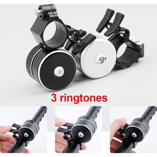 Premium 120 db 2 Picks & 3 Ringtones Aluminum Alloy Bicycle Bell Loud Mountain Road Bike Cycling Safety Warning Manual Horn