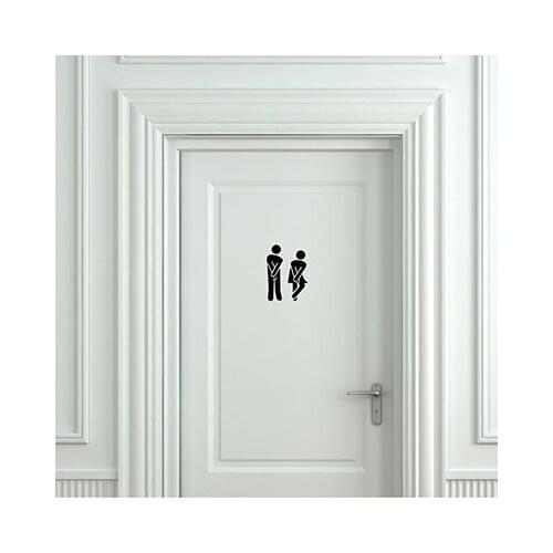 1pcs Toilet Door Sign Sticker - Door Sticker