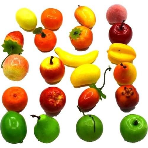 10 Pcs 3.5-4.5cm Mini Simulation Foam Fruit And Vegetables Artificial Kitchen Toys For Children Pretend Play Toy