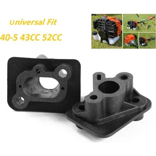 2pcs 40-5 43CC 52CC Grass Brush Trimmer Cutter Intake Manifold Carburetor Base Connector Admitting Pipe Carb Adaptor