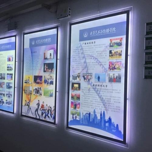 24"x36" Wall Mounted LED Acrylic Poster Frame Display Panels Lightbox Illuminated Slim Acrylic Signs