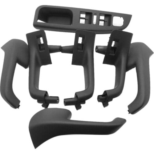 7PCS Black Interior Handle Door Grab Window Switch Bezel Cover for Golf 5 GTi-MK5 Jetta Inner Armrest 1K0 868 040B CNIM Hot