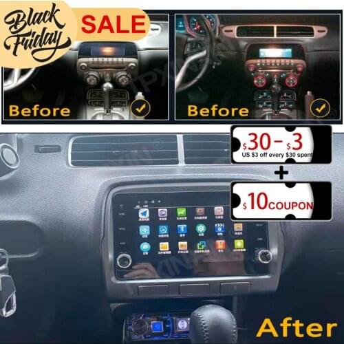 For Chevrolet Camaro 2010-2015 10" Carplay PX6 Android 10.0 6+128G Multimedia Player Auto Radio Tape Recorder GPS Navi Head Unit