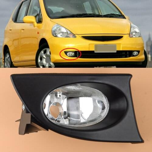 Car Right Front Bumper Fog Light Lamp Metal & Plastic Fit for Honda Fit Jazz GD1 GD3 2003 2004 2005 2006 2007 2008